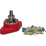 3/8" (Red) Distribution Stud Junction Post -8 Terminal Block- Buss Bar Kit