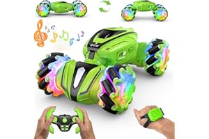 RESOSESE RC Cars for Kids,Toys for 6 7 8 9-14 Year Old Boys,Remote Control Car 360 ° Flips Stunt Car Double Sided Rotating Gesture Sensing Rc Cars with Light and Muisc Rechargeable Toy Car Gifts for Boys Girls
