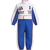 ODOLDI Fast One Birthday Boy Race Car Driver Jumpsuit - 1st & 2nd Birthday Cake Smash Photo Shoot Outfit