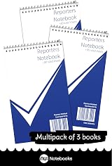 nu: Office Reporters Notebook Wirebound 80 Pages Multipack of 3 view 4