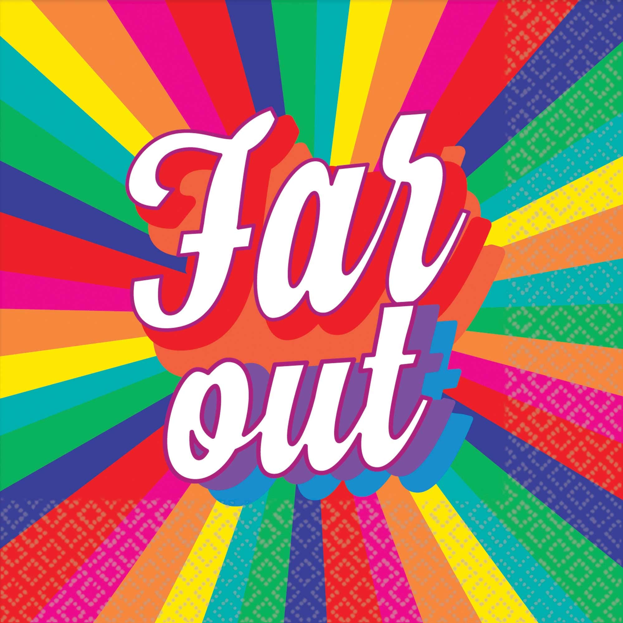 (PKT) Good Vibes Beverage Napkins 25cm (16 pk)