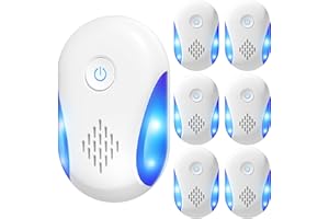 ASUKIN (2025 Upgraded) Ultrasonic Insect & Pest Indoor Repeller, Plug-in Control Device Electronic Repellent for Rodent, Rats, Mice, Roaches, Bugs, Ants, Spiders, Mosquitoes, 2 Mode Switching (6 Pack)