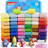 iFergoo Air Dry Clay 50 Colors Modelling Clay Safe Non Toxic Kids