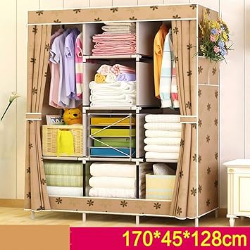 Fhk Simple Wardrobe Cloth Cloth Wardrobe Steel Pipe Racks Assembly
