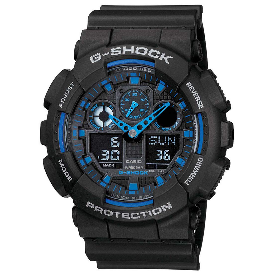 blue colour g shock watch