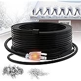 HEATIT HIRD 80 feet Roof & Gutter Snow De-Icing Kit, 5W/ft Heat Tape for Roof and Gutters Ice Dam Prevention with 6 ft Power 