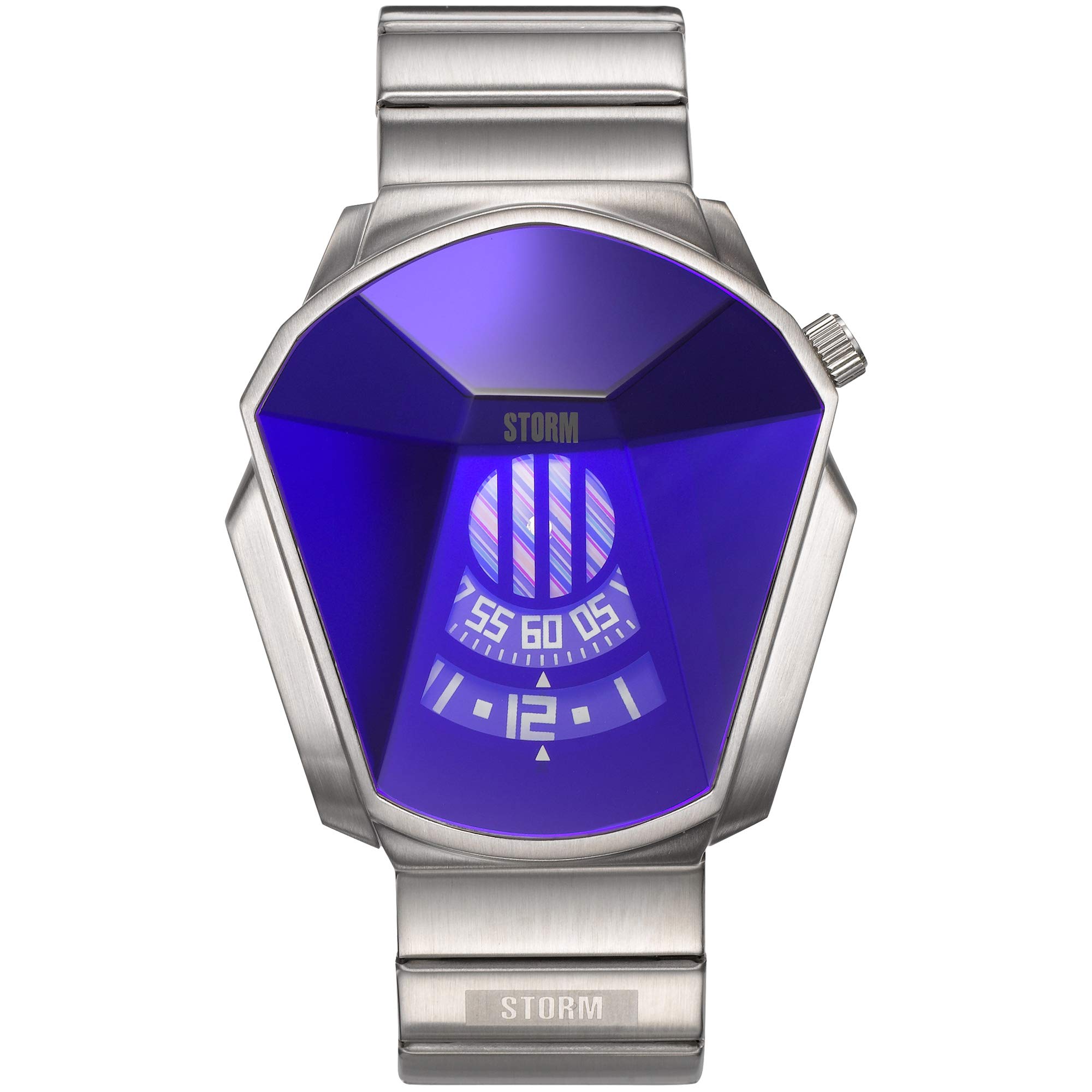 STORM Darth Watch Men's Unique Cut Lazer Glass Watch with Revolving Disc Movement