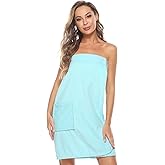 Knuffnee Women's Bath Wrap Towel Shower Spa Body Wrap Adjustable Closure Bathrobe