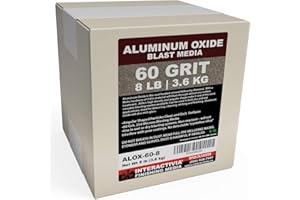 #60 Aluminum Oxide - 8 LBS - Medium to Fine Sand Blasting Abrasive Media for Blasting Cabinet or Blasting Guns.