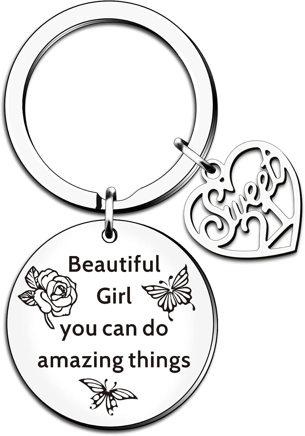 HULALA Inspirational Sweet 21st Keyring Keychain Key Rings Birthday Gift For Her Daughter Granddaughter Sister Friend Behind You All Your Memories Before You All Your Dreams