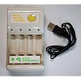 単3・単4用ソーラー充電器/ニッケル水素電池用充電器/エネループにも対応