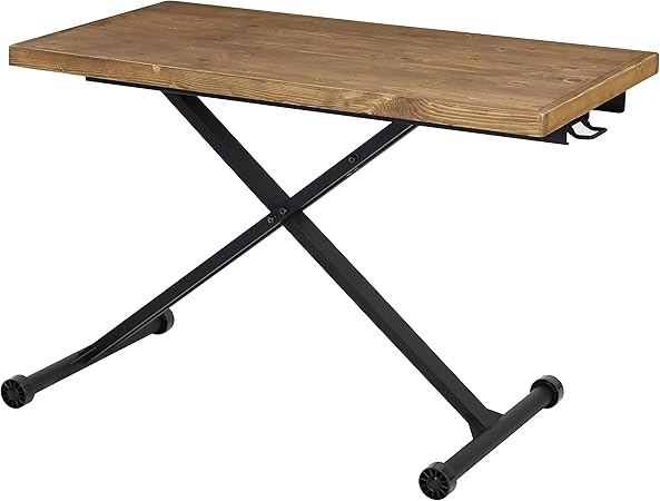 Amazon 快適ホームズ 天然木 パイン材 昇降式テーブル ブレス 1cm 無垢材 長方形 ダイニングテーブル おしゃれ センターテーブル ロー テーブル リビングテーブル パソコンデスク 高さ調節できるテーブル 作業台 折りたたみ 木製 ブラウン 07 001br ダイニングテーブル