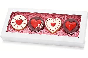 XINHPKGG 20pcs Cookie Boxes with window 12 x 5 x 1.5 Inch Bakery Boxes Treat Box Dessert Box for Wedding Party Favors Mother'