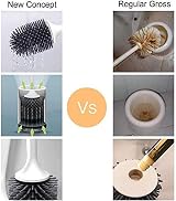 MEKEET Silicone Toilet Brush and Holder Wall Mounted Set view 4