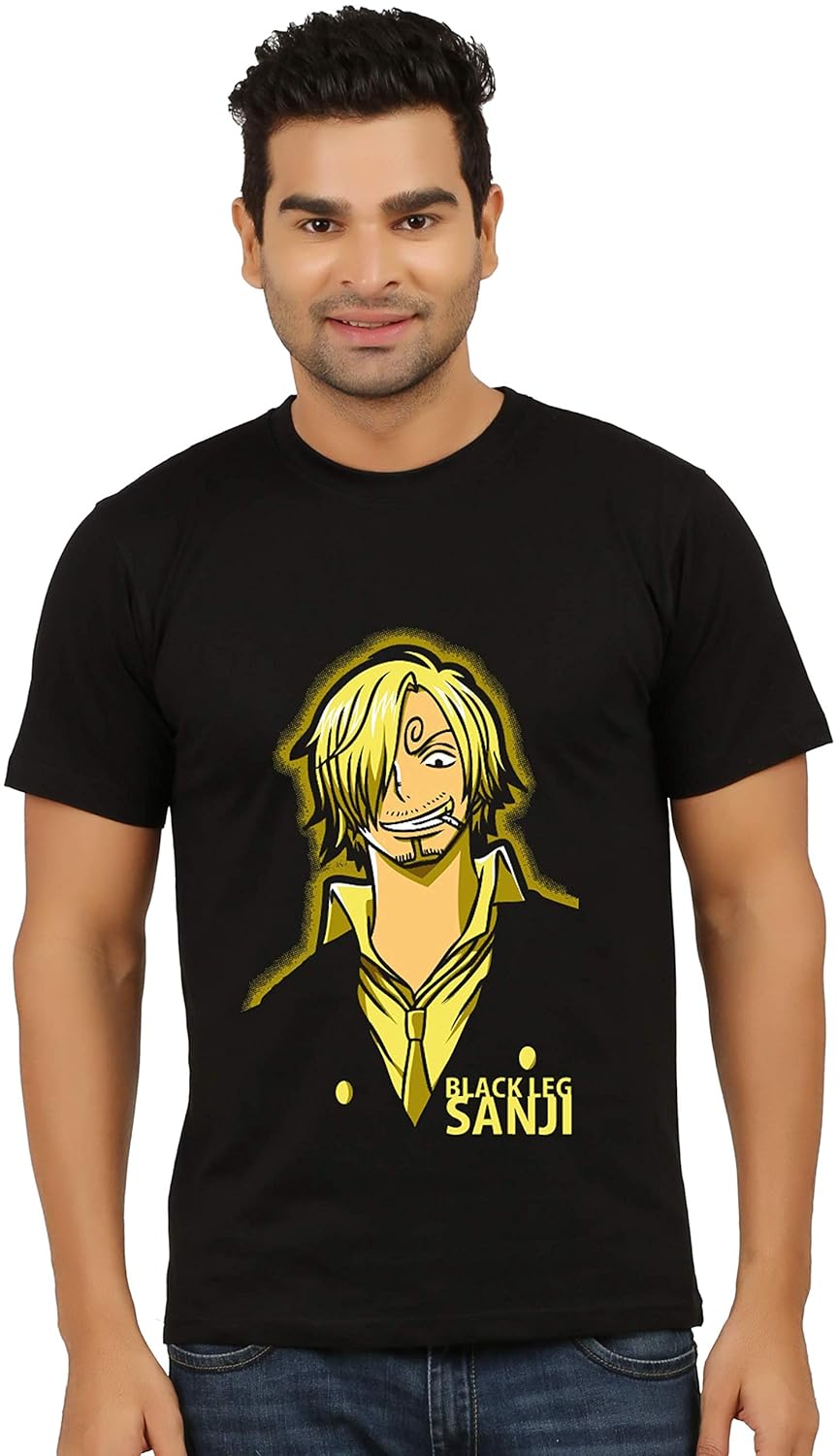 Buy Gui Shirts Men S Cotton Sanji Vinsmoke One Piece T Shirt Black At Amazon In