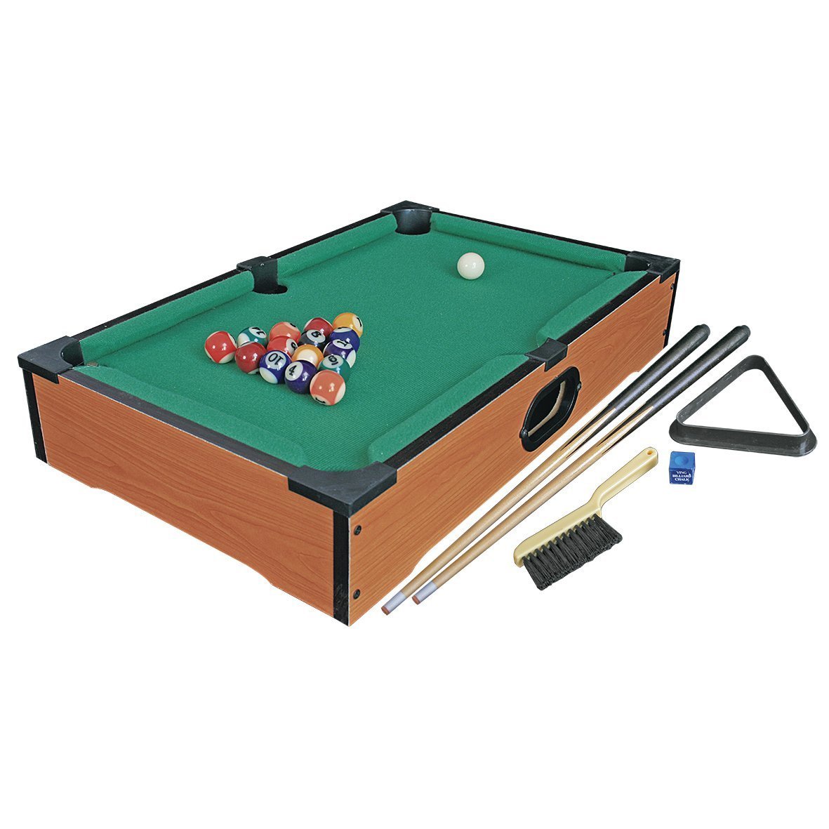 Global Gizmos 80390 Table Top Pool Game | Full Miniature Set | Kids/Adults/Family | Lightweight & Portable