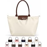 Miss Adola Aesthetic Nylon Tote Bag for Women, Foldable Handbag with Zipper | Lightweight, Waterproof, 15.6-Inch Laptop Capacity, Interior Pockets, Compact for Travel, Work, Commutes