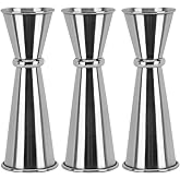 3 Pcs Jigger for Bartending, Double Cocktail Jigger 2 oz 1 oz Stainless Steel Measuring Cup