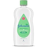 Johnson's Baby Oil, Mineral Oil Enriched with Aloe Vera and Vitamin E, 20 fl. oz