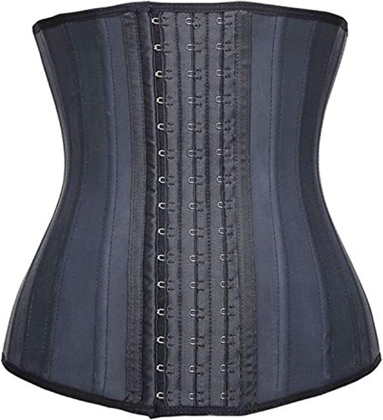 FOMANSH Latex Waist Trainer Cincher Underbust Waist Training Slimming Corsets Tummy Control Body Shaper Small Black