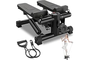 GuuG Stepper for Exercise at Home :Mini Stair Stepper for Home with Resistance Bands Stepper Exercise Machine