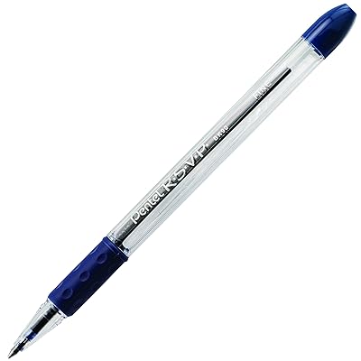 Pentel R.S.V.P. Balpen, 0,7 mm fijne punt, blauwe inkt, doos van 12 (BK90-C)