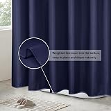 EurCross Navy Blue Shower Curtain 180x180cm Quick Dry Water-Resistant 12 Hooks view 5