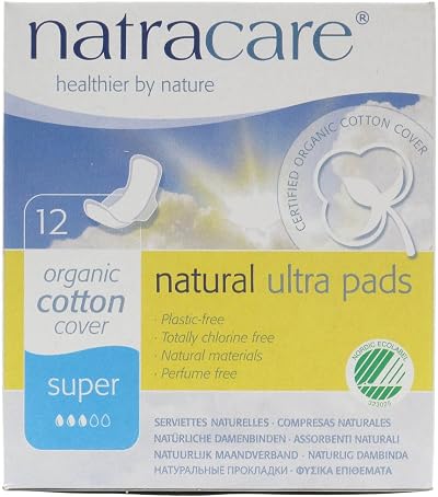 Natracare Natural Ultra Pads with Wings Super Absorbency 12 Pack