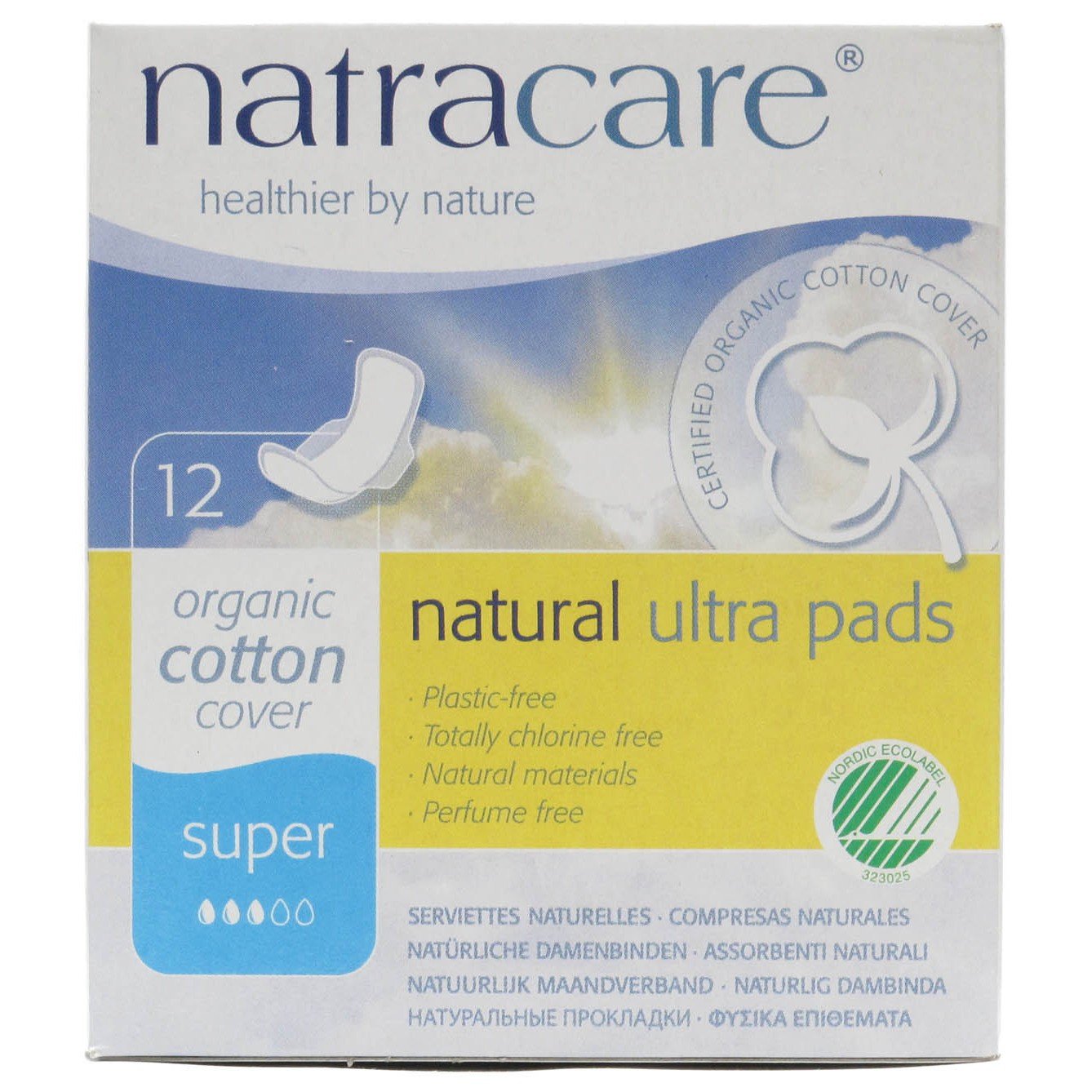 Natracare Natural Ultra Pads Super Absorbency with Wings | 1 Pack of 12 Pads