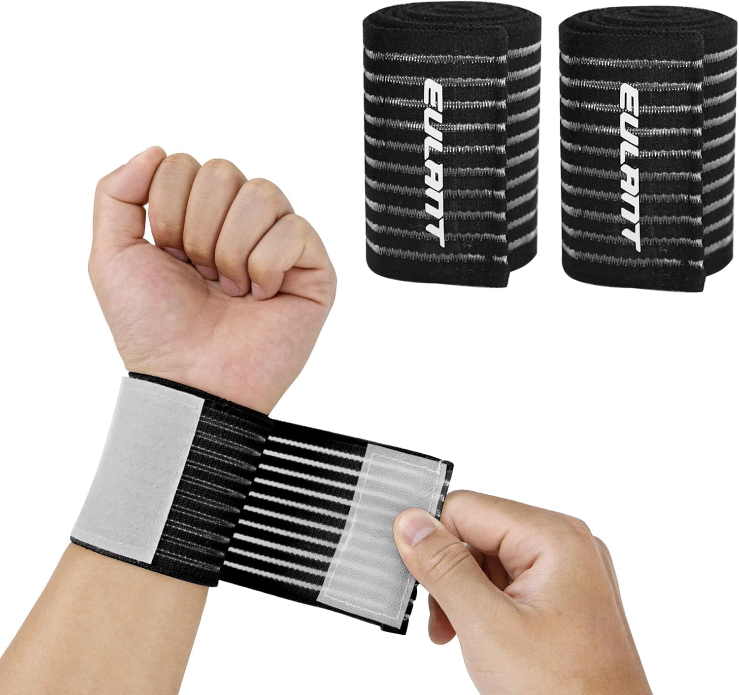 EULANT Elastic Compression Bandages 40cm(15.7in) for Hand/Wrist,Wrist Wraps Support Brace, Ankle Strap for Children,Wristbands for Weightlifting Tennis Basketball Working Out Fitness