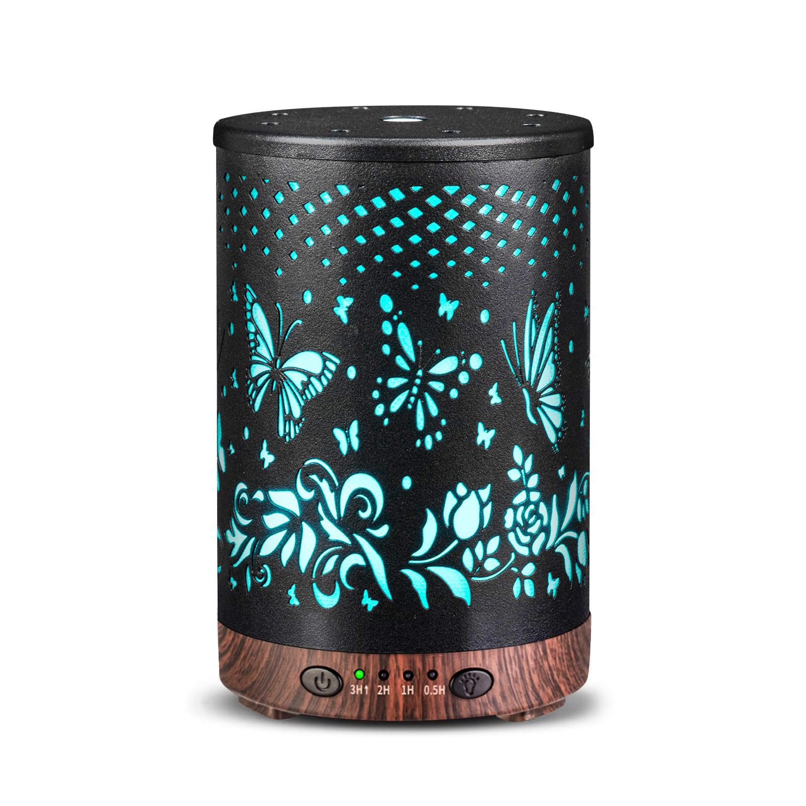 Photo 1 of ***(PARTS ONLY/ NON FUNCTIONING PROPERLY)***JOYOLO Essential Oil Diffuser 120ML Metal Aromatherapy Diffuser, Cool Mist Humidifier with Auto Shut-Off Protection 7 Color Lights for Home Office Spa (Butterfly)