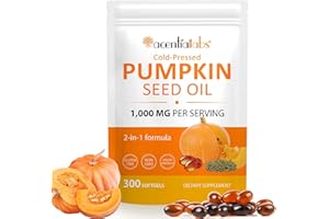 Mariayu Pumpkin Seed Oil Capsules, 1000mg Per Softgels, Cold Pressed & Efficient Absorption, Essential Fatty Acids, Good for Hair, Urinary