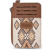 Montana West Wrangler Credit Card Holder Aztec Slim Wallet Keychain for Women Western Purse Gifts