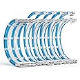 ABNO1 PSU Cable Extension Kit 30CM Length with Cable Combs,1x24Pin/2x8Pin(4+4) EPS/3x8Pin(6P+2P) PCI-E/PC Sleeved Cable for ATX Power Supply,Blue/White