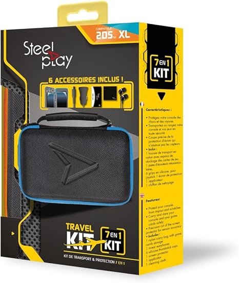 Kit Accessoires Pour Nintendo 2ds Xl Housse Protection Chargeur Voiture Cable Chargement Chiffon Ecouteurs Ecrans De Protection Amazon Fr Jeux Video