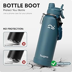 Swigina [2-IN-1 LID] Insulated Water Bottle with