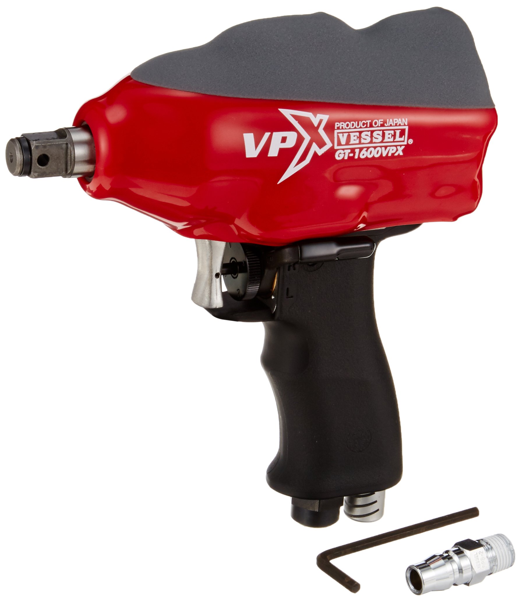 VESSEL Clé à Choc Pneumatic 1/2 inch GT-1600VPX Impact Wrench, Red & Black, 1/2"