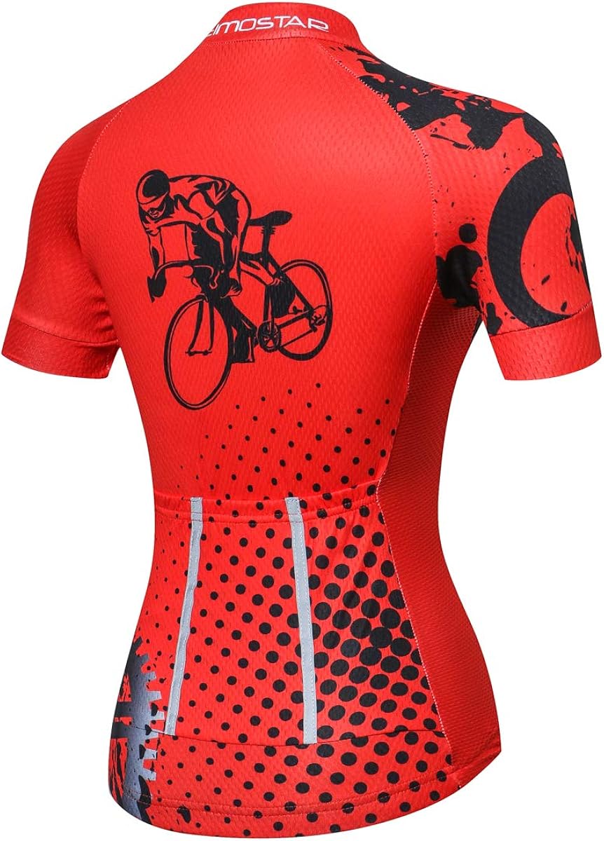 Weimostar Women Cycling Jersey Short Sleeve Shirt Bike Tops Bicycle Clothing: Clothing