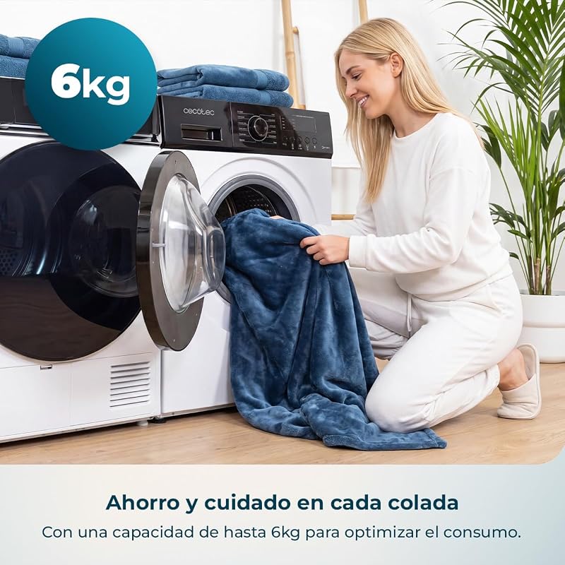 Bolero Dresscode 6150 Inversor de Máquina de Lavar de Lavar de Carga Frontal Um Kit HairCatch. 1650W, 1000 rpm, 12 programas, motor Inverter Plus, Steam Max, Drum Clean, Delay Start e Child Lock.