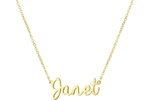 Awegift Personalized Name Necklace 18K Gold Plated New Mom Bridesmaid Gift Jewelry for Women