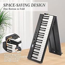 GarveeLife Folding Piano Keyboard,Full Size 88 Key