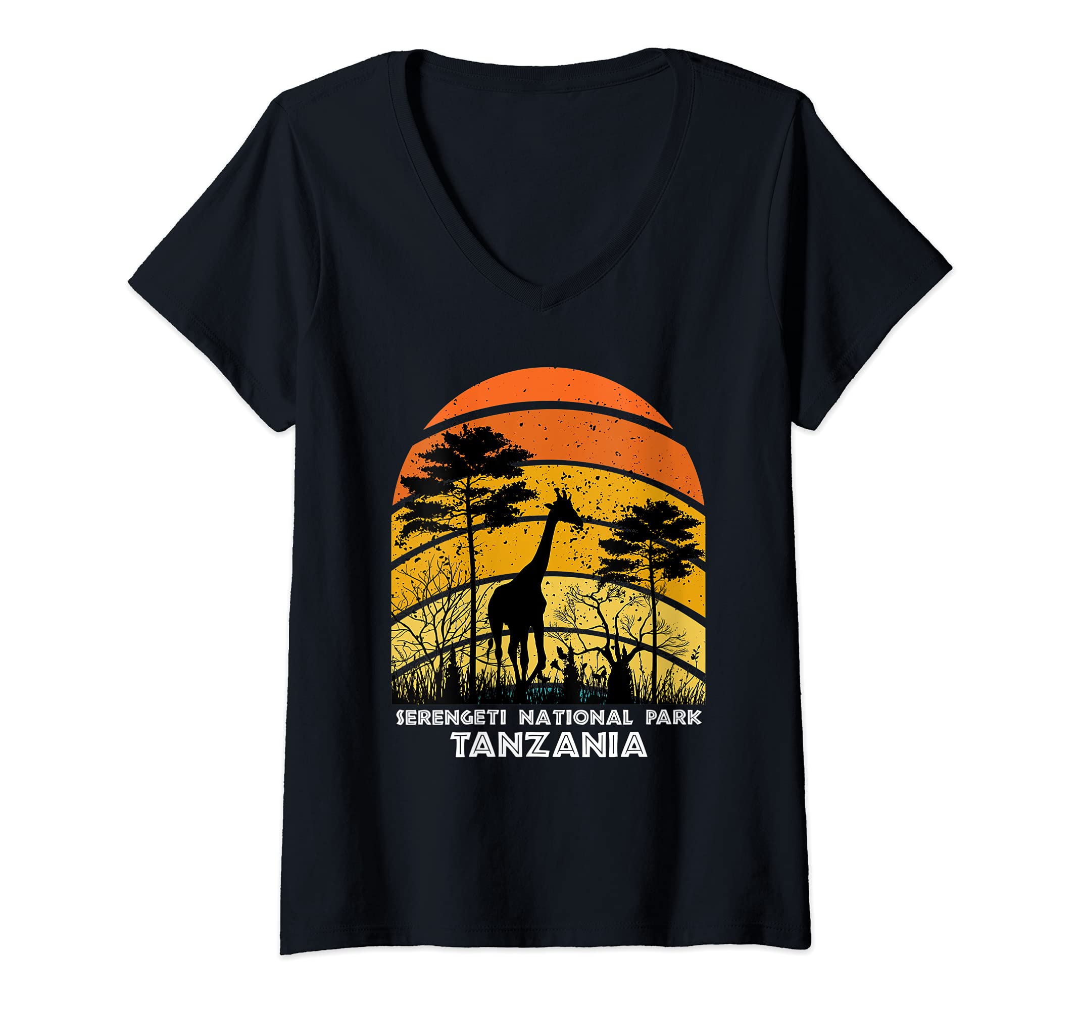 Womens Phinda Game Reserve, South Africa Africa Safari V-Neck T-Shirt