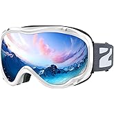 ZIONOR Lagopus B1 Ski Goggles OTG Anti fog Snow Goggles UV Protection Snowboard Goggles for Men Women Adult Youth