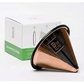 Barista Warrior Reusable Coffee Filter, Pour Over Dripper, Copper | Stainless Steel Coffee Filter for Chemex &amp; Hario Carafes, Fine Mesh for Rich Flavor, Zero Paper Waste, Easy to Clean