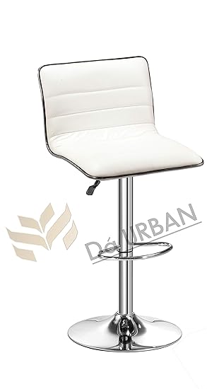 Da URBAN Flash Bar Stool/Chair (White) (1 Pc) Height Adjustable- ISO & BIFMA Certified