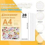 TECKWRAP Laminating Sheets Clear Vinyl Laminate Sheets 28 Sheets A4 210x297mm view 2
