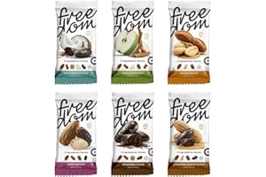 Freedom Bar, Healthy Fruit and Nut Bar - Dairy and Gluten Free, Organic Energy Snack, AIP Friendly and Kosher (Variety Pack (6 Count))