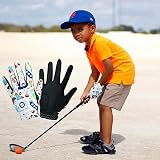 Finger Ten Kids Golf Gloves All Weather Left Right Hand White Medium view 5
