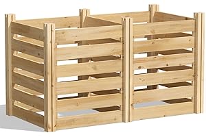 Greenes Fence Cedar Wood Composter, 24" W x 48" L x 31" H / 154.6 Gallons - Made in USA with North American Cedar
