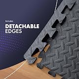 Kayman 4 Pack 60x60 cm Gym Floor Nonslip Interlocking EVA Mats Grey view 5